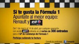 Renault y Elf sortean 300 entradas para el GP de Catalunya de F1