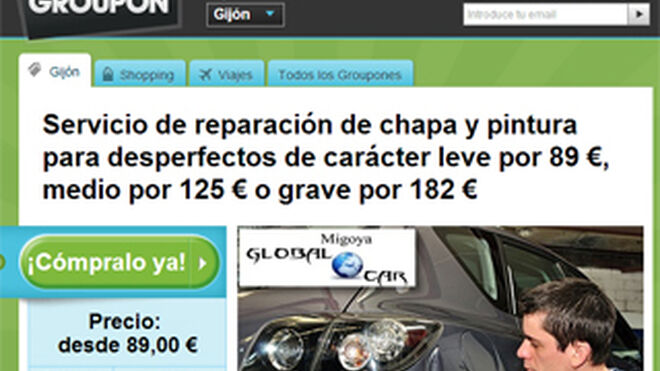 Un taller asturiano oferta reparaciones de chapa anticrisis en Groupon