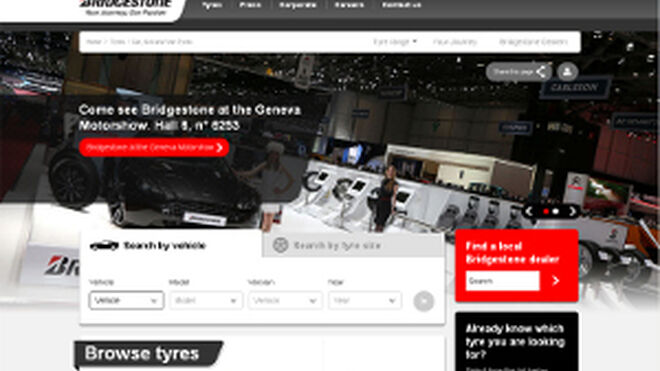 Bridgestone Europa lanza una web de neumáticos de turismos