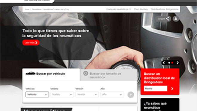 Bridgestone, nueva web de neumáticos para turismos en español