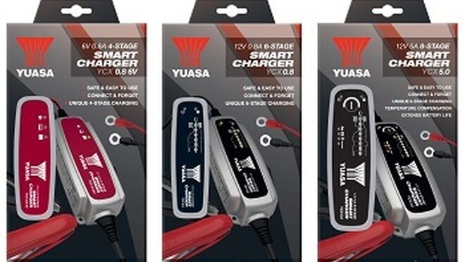 Yuasa presenta generación cargadores para baterías