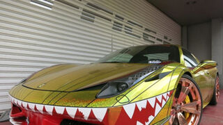 Un taller japonés transforma un Ferrari en un tiburón