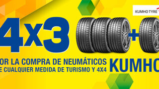 Euromaster ofrece un 4x3 en neumáticos Kumho