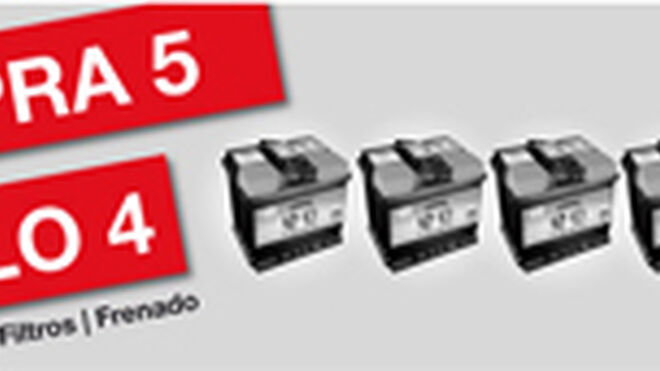 Norauto ofrece un 5x4 en baterías, filtros y frenos