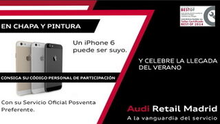 Audi Retail Madrid sortea un iPhone 6 entre sus clientes de chapa y pintura
