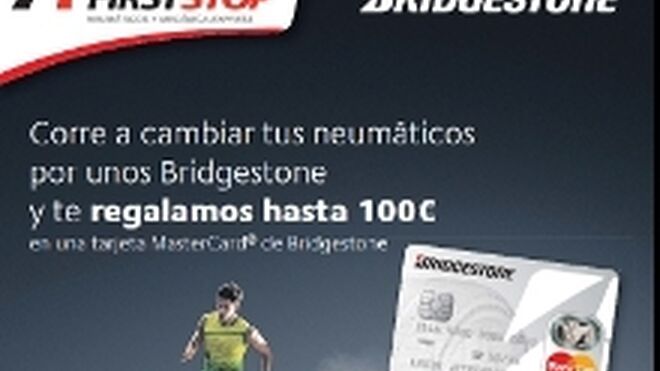 Cien euros de regalo por comprar neumáticos Bridgestone en First Stop