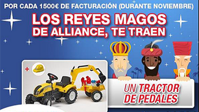 Nex regala un tractor para niños con los neumáticos Alliance