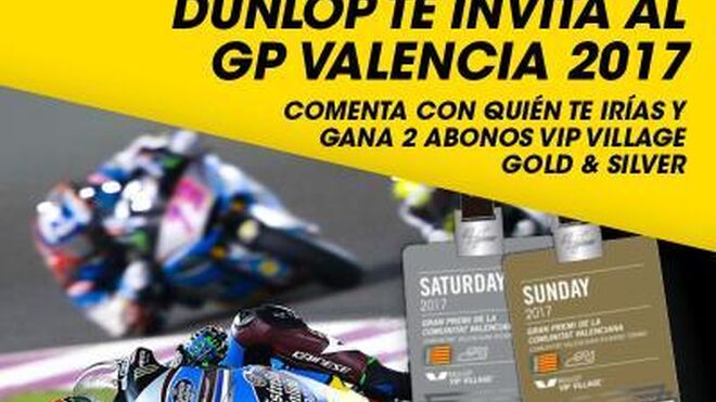 Dunlop sortea dos abonos vip para el Gran Premio Motul de Valencia