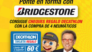 Confortauto regala hasta 60€ para Decathlon con neumáticos Bridgestone
