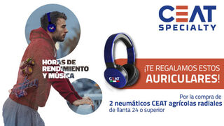 Safame y CEAT regalan auriculares al comprar 2 neumáticos agrícolas