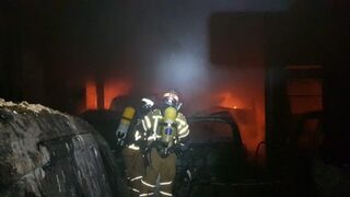 Arde un taller mecánico en Buñuel (Navarra)