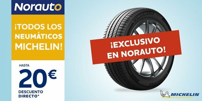 Norauto hasta 20 euros de por la compra de neumáticos Michelin