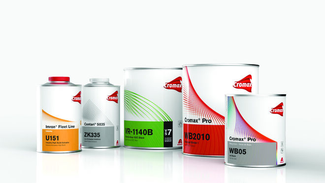 Cromax renueva el diseño en las etiquetas de sus productos de pintura