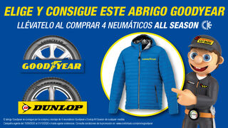 Confortauto regala un abrigo por la compra de cuatro neumáticos Goodyear o Dunlop