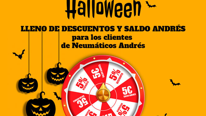 Neumáticos Andrés regalará más de 30.000 euros en premios en su ruleta de Halloween