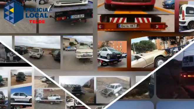 Retirados medio millar de coches abandonados de las calles en Telde (Gran Canaria)
