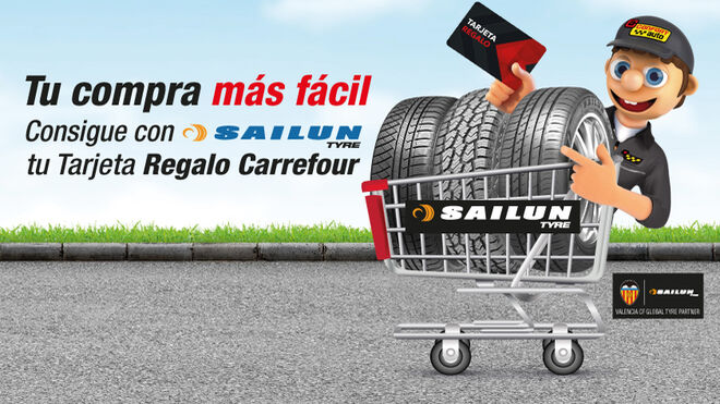 Confortauto regala cheques en Carrefour de hasta 60 euros por comprar neumáticos Sailun