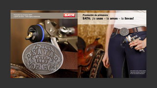 Sata regala un cinturón por la compra de una pistola Satajet X 5500