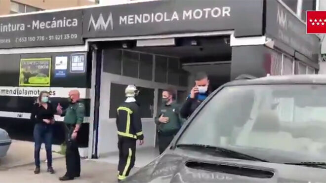 Conato de incendio en el taller Mendiola Motor de Pinto (Madrid)