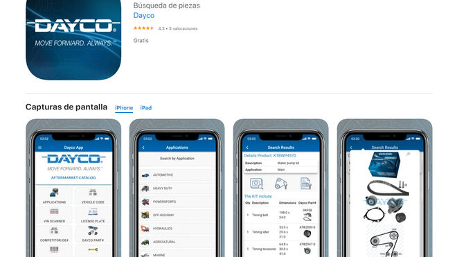 Dayco actualiza la app “catálogo móvil” para mejorar la atención al cliente