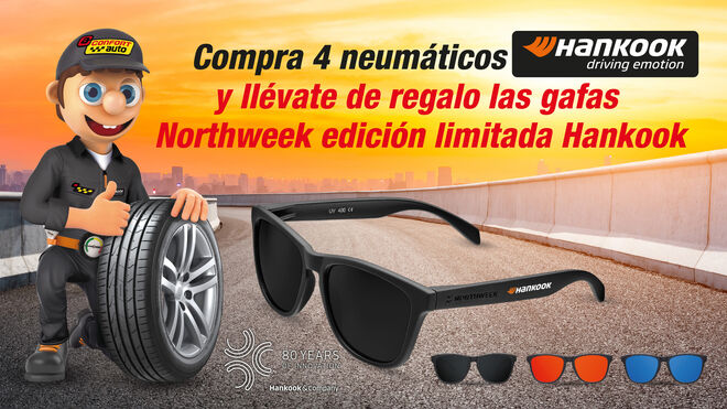 Confortauto regala unas gafas Northweek por el 80º aniversario de Hankook