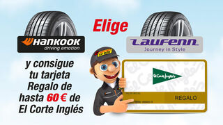 Confortauto regala hasta 60 euros por la compra de neumáticos Hankook o Laufenn