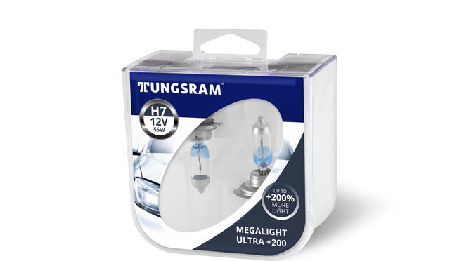 Tungsram presenta su lámpara auto Megalight Ultra +200