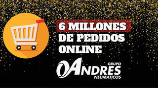 Grupo Andrés celebrará con sus clientes los 6 millones de pedidos online de neumáticos