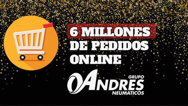Grupo Andrés celebrará con sus clientes los 6 millones de pedidos online de neumáticos