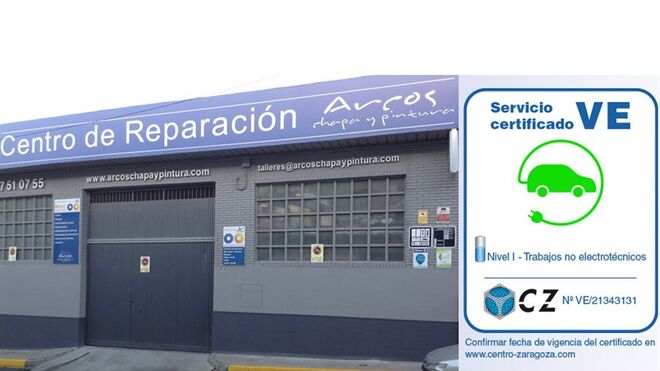 Arcos Chapa y Pintura, primer taller “Servicio VE certificado” por Centro Zaragoza