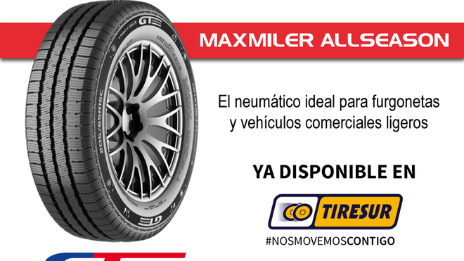 Tiresur ya distribuye el neumático para furgoneta Maxmiler AllSeason de GT Radial