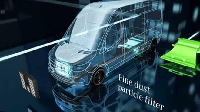 El filtro de MANN+HUMMEL Fine Dust Eater limpia el aire del exterior mientras se circula