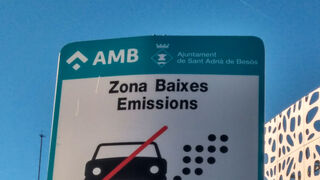 Señal de restricción de entrada a vehículos a la ZBE