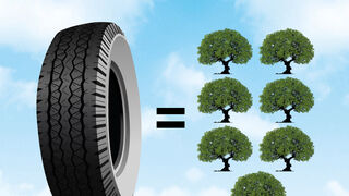 Un neumático recauchutado de camión tiene un impacto ecológico de 7 árboles