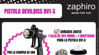 Nueva promoción de Zaphiro por la compra de una DV1-S de Devilbiss