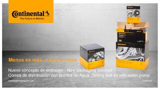 "Menos es más", el nuevo concepto de embalajes de correas de distribución de Continental