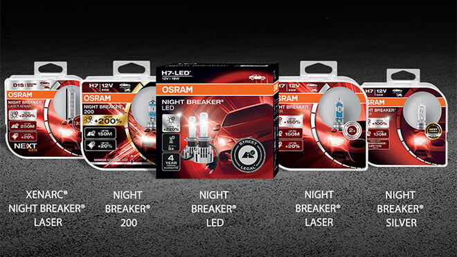 Más brillante, mejor visibilidad, mayor seguridad: la gama de lámparas  premium Night Breaker® de Osram