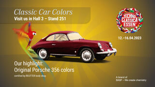Glasurit mostrará los colores originales del Porsche 356 en Techno Classica Essen 2023
