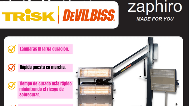 Zaphiro incorpora a su catálogo la marca de infrarrojos Trisk-Devilbiss