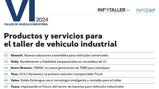 Manual del taller de vehículo industrial 2024: productos y servicios