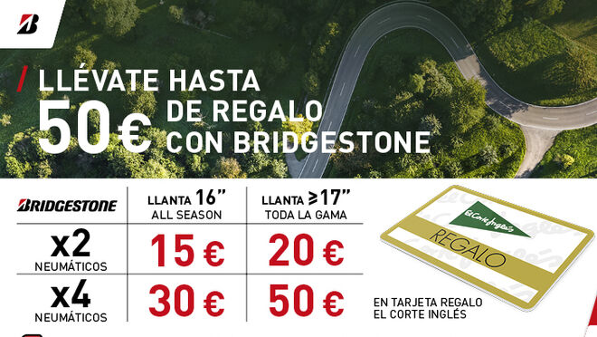 Confortauto regala cheques de hasta 50 euros con el cambio de neumáticos Bridgestone
