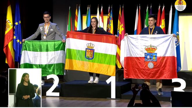 Claudia Lumbreras y Samuel Feo, ganadores de las Olimpiadas de FP de pintura y carrocería