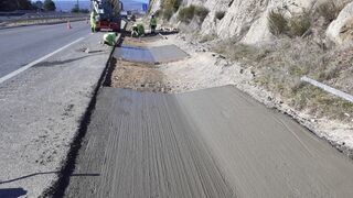 Imagen del Ministerio Transportes de la reparación de las carreteras de Ourense