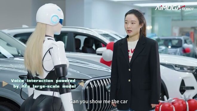 El futuro de la atención al cliente en los talleres: Omoda presenta al robot humanoide 'Mornine'
