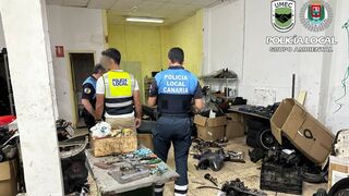 La Policía desmantela un taller ilegal en Las Palmas con alto riesgo de contaminación de la zona